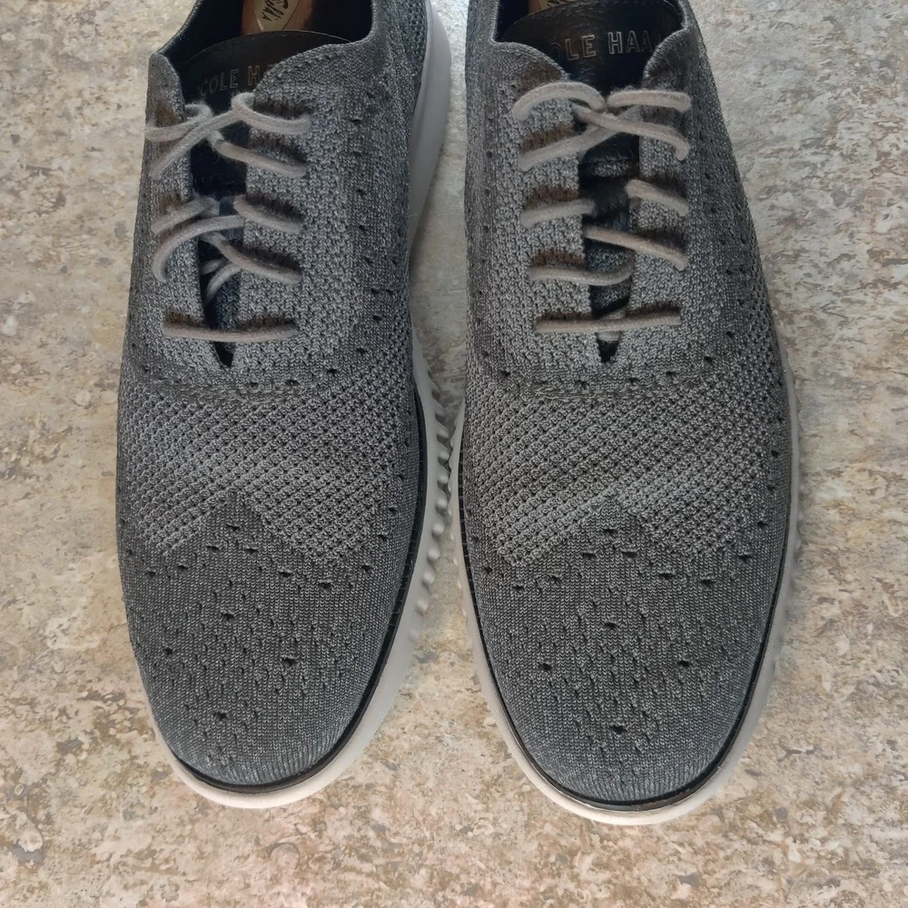 Cole Haan‎ 2.Zerogrand Gray Casual Comfort Knit Wingtip Oxfords Mens 12 M